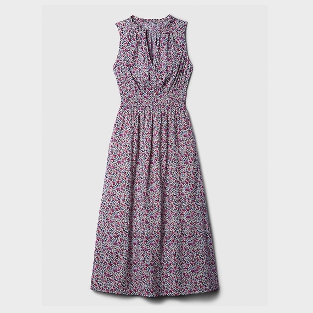 **NWT** GAP Factory Print Splitneck Maxi Dress L and XL